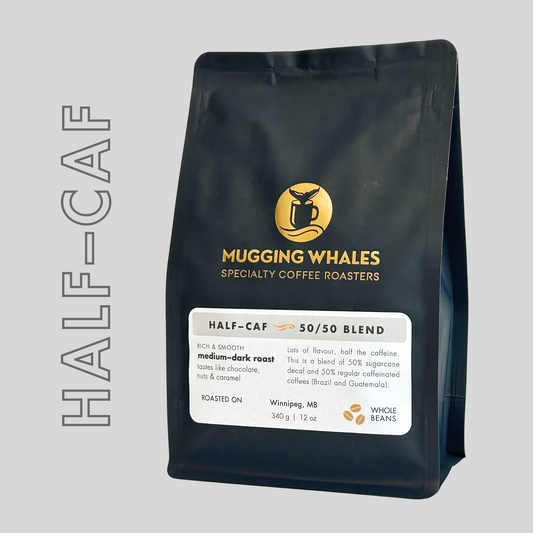 HALF–CAF BLEND [medium-dark roast]